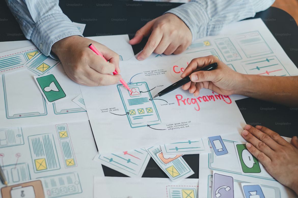 Fast development process on screen